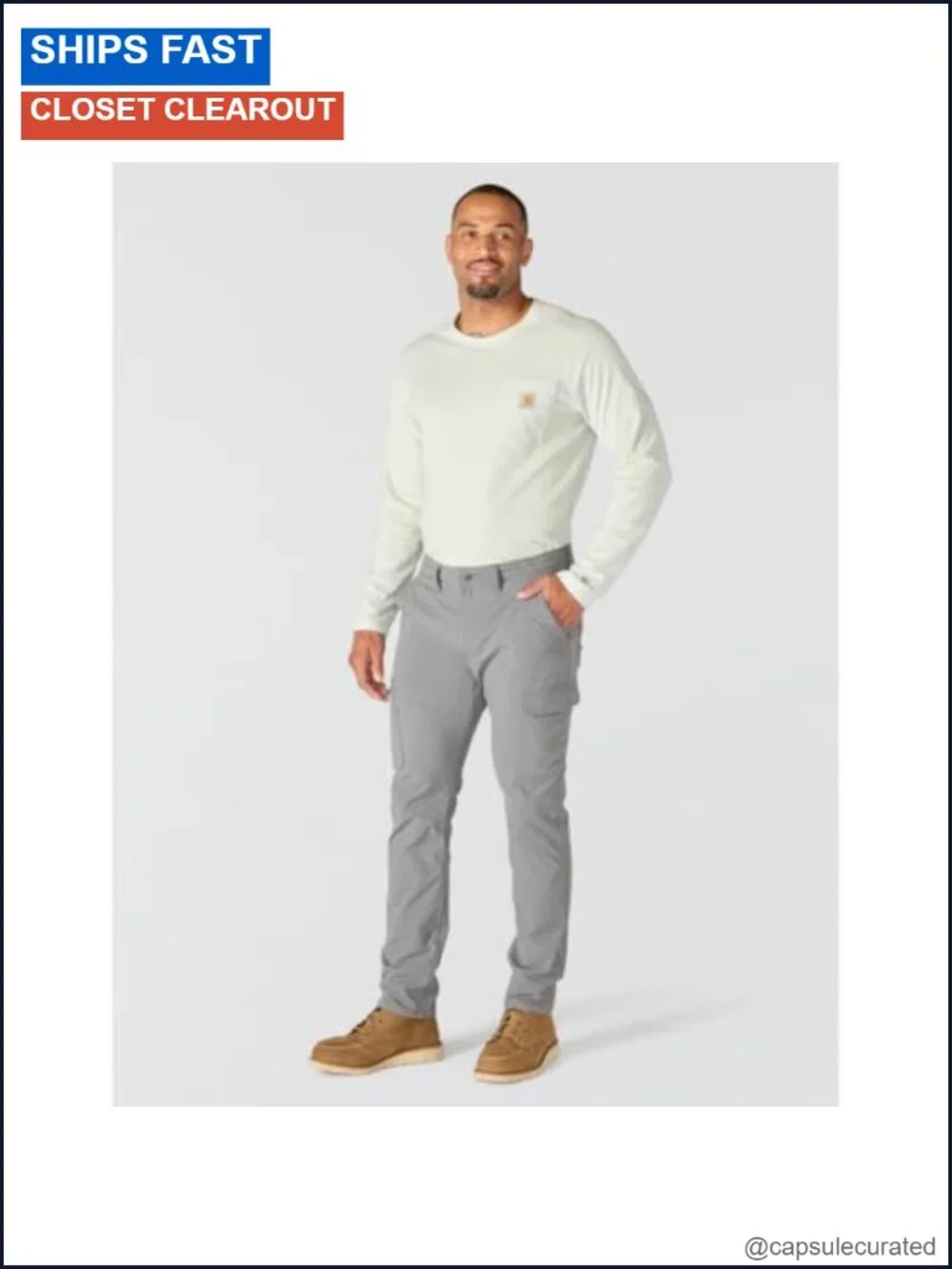 Men's Relaxed Tapered Ripstop Cargo Pants UPF 50 FastDry